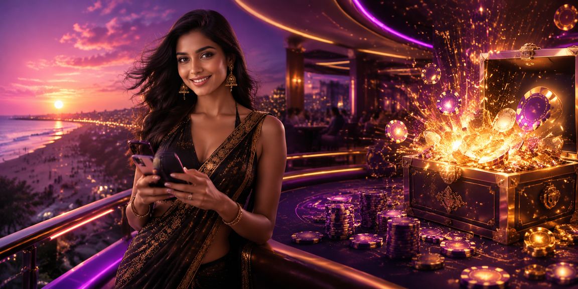 Bright neon VIP gaming lounge in Chennai